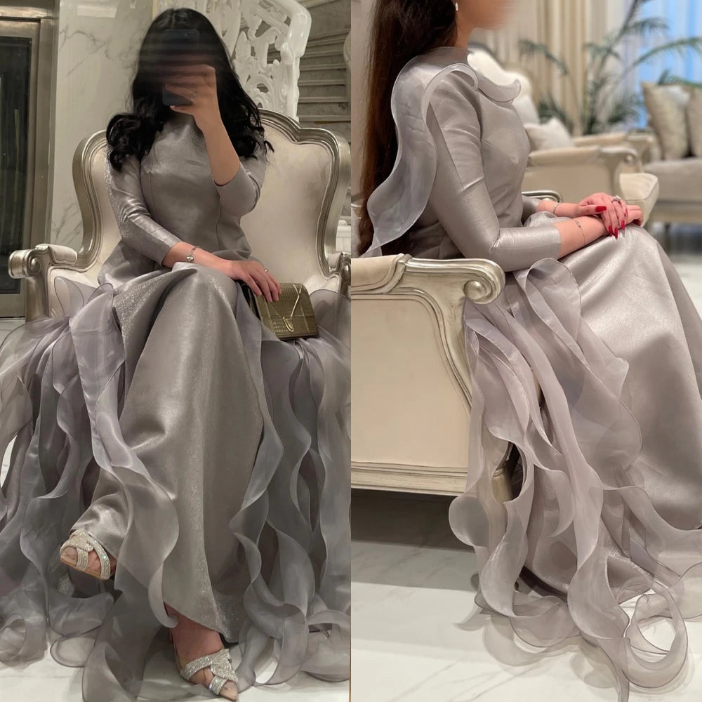 Customized Yipeisha Exquisite Modern Style Formal Evening High collar A-line Tulle s Bespoke Occasion Dresses