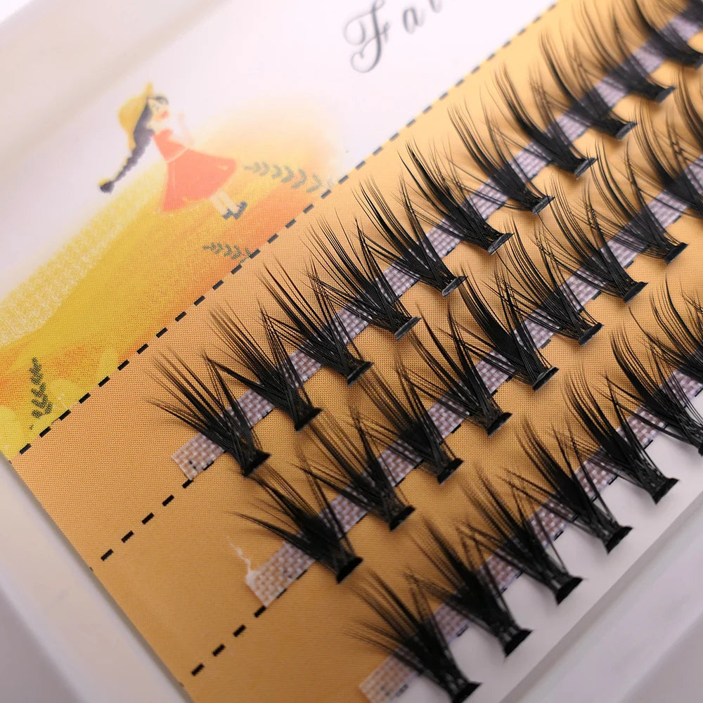 20D/30D Mink Eyelashes 1 Box /60 Bundles Natural eyelashes extension 3D Russia Individual Eyelash Cluster Makeup Tools Eye black