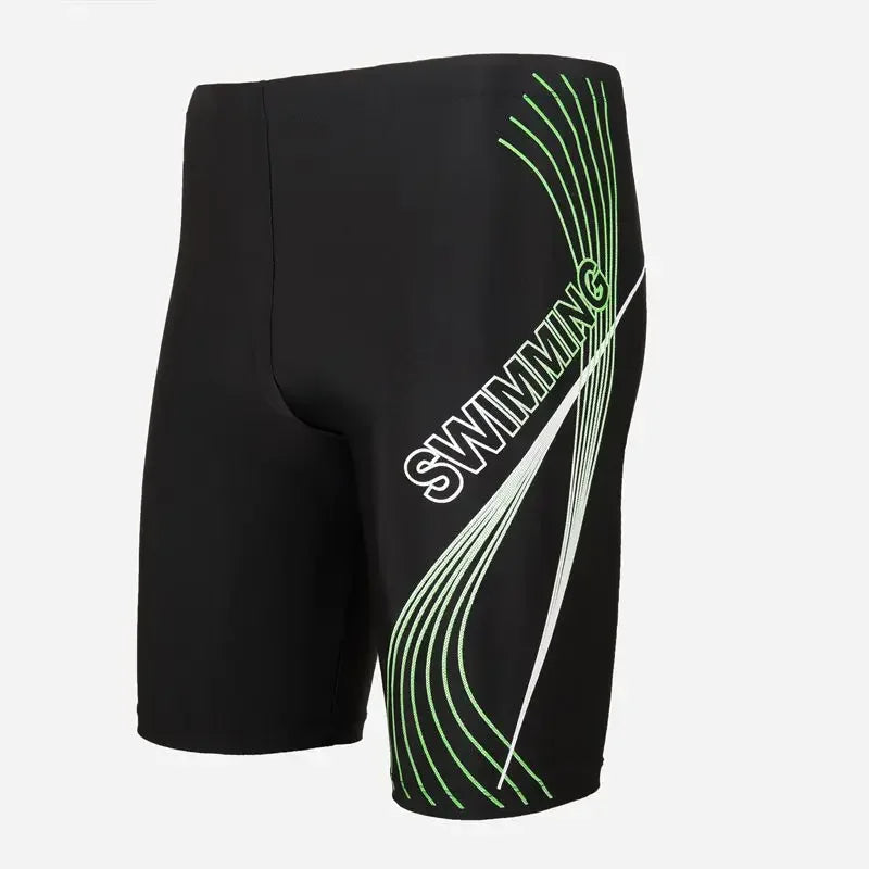 New Swimsuit Mens Swimming Trunks Sexy Swimwear Quick-dry Boxer Shorts Tight Swim Trunks Plus Size Quick Dry Swimming