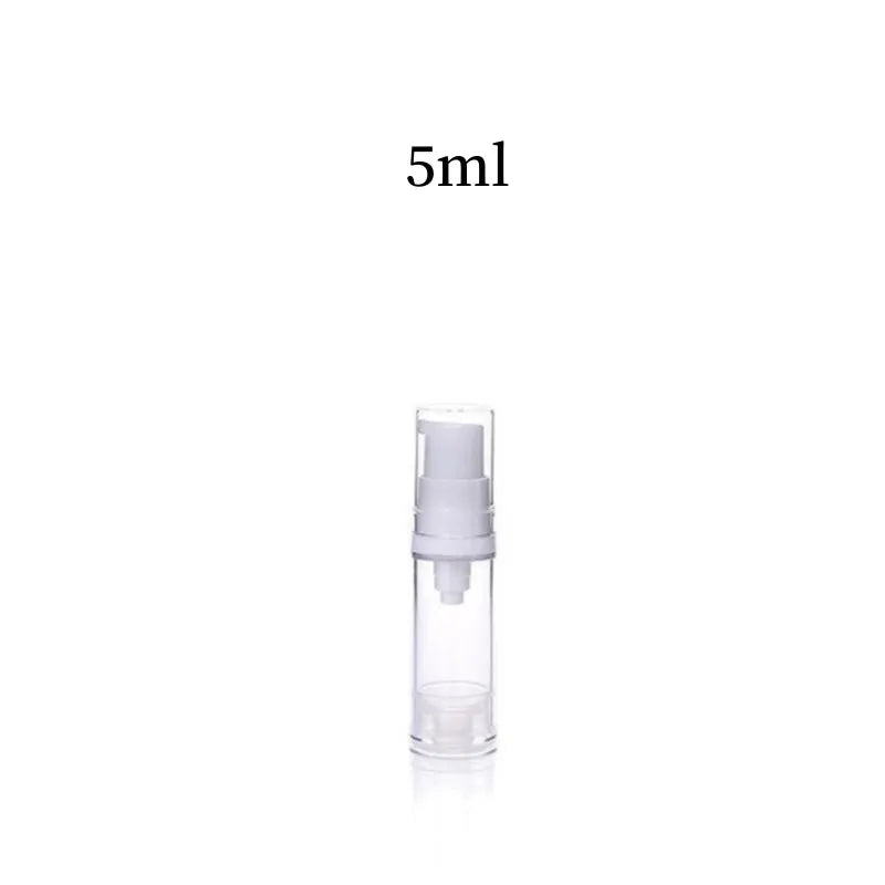 5/10/15ml Vacuum Bottle Press Liquid Foundation Lotion Eye Cream Empty Refillable Bottle Cosmetic Container Portable Makeup Tool