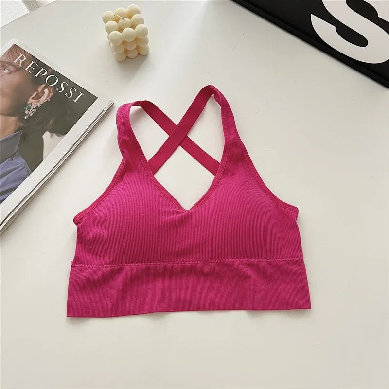 Women Sports Bra Seamless High Lmpact Sports Bra Sexy Yoga Fitness Top Sports Underwear Push-Up Bra Sportswear Bralette Female