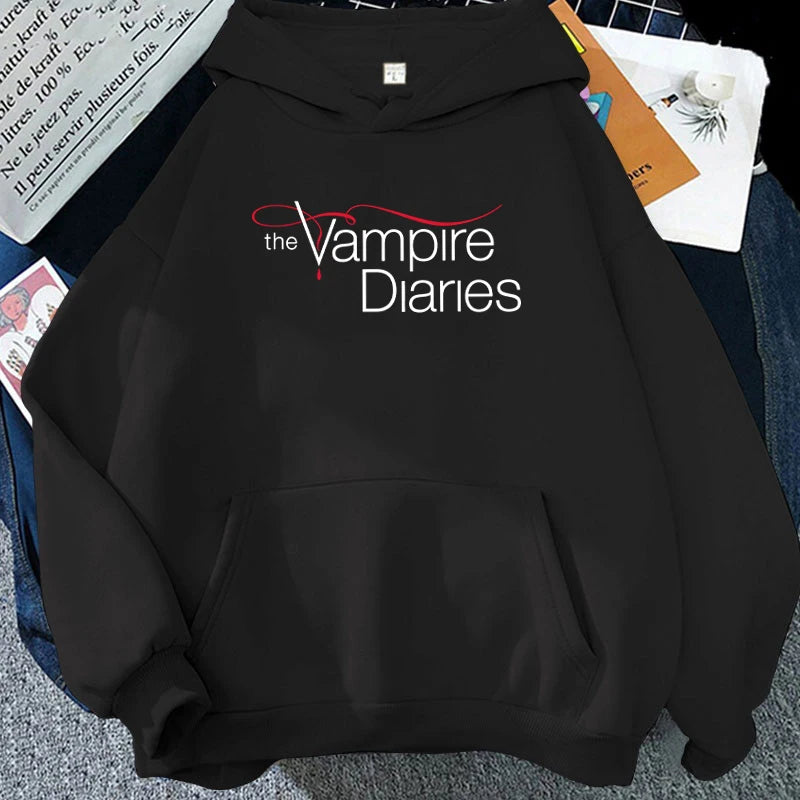 New The Vampire Diaries Print Hoodie Women Men Casual Tops Autumn And Winter Sweatshirts Long Sleeve Harajuku Pullover