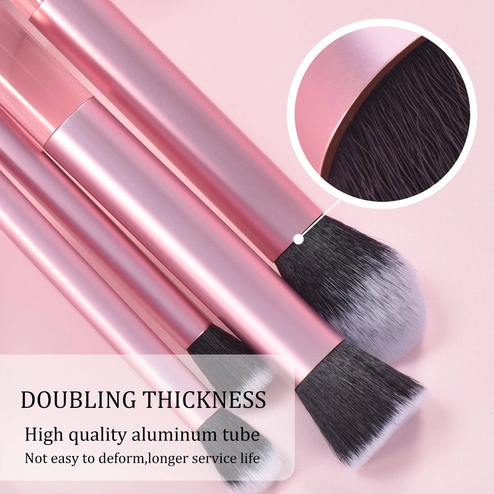 KOSMETYKI Makeup Brush Set - Premium Synthetic Foundation, Powder, Contour, Eyeshadow & Brow Brushes With Translucent Handles