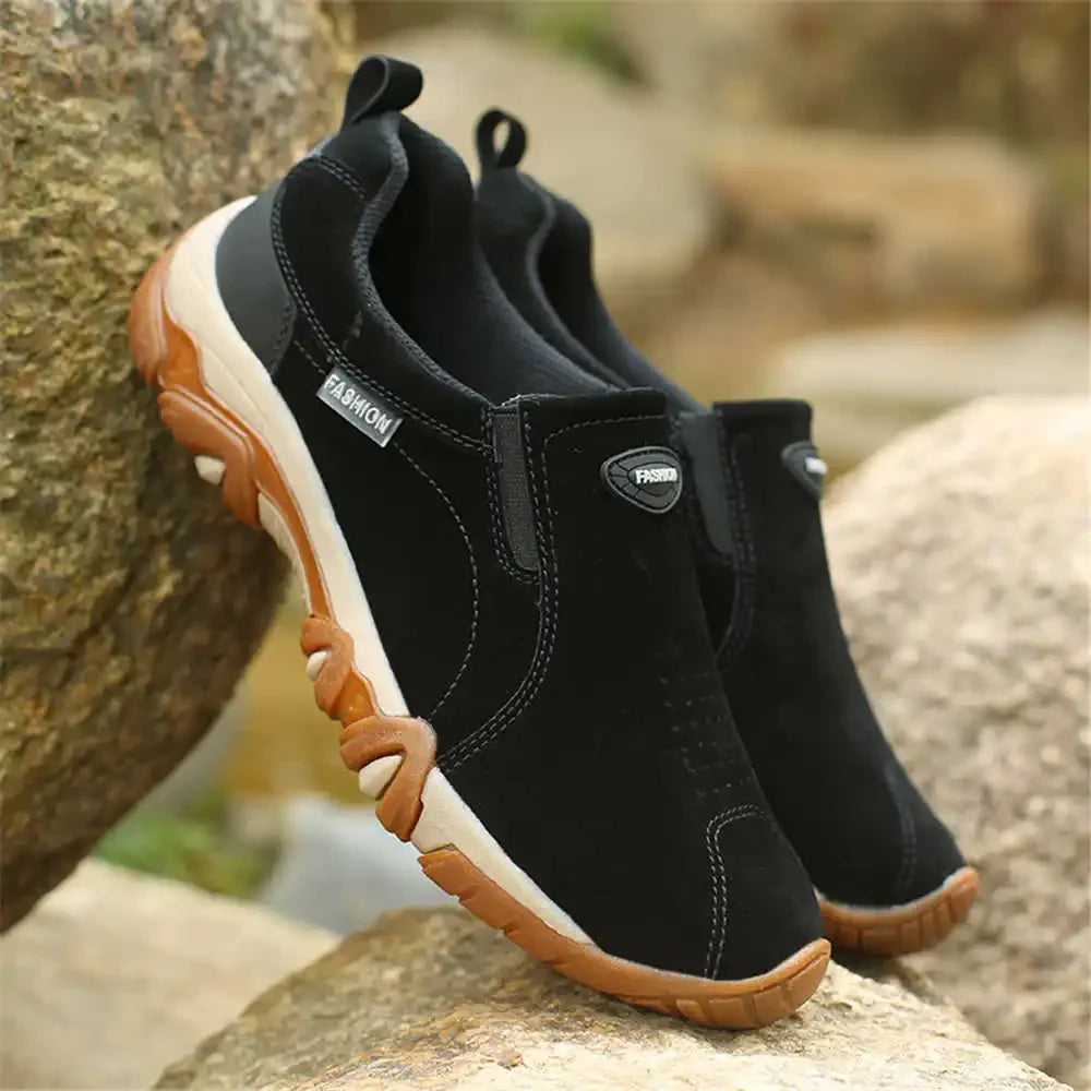 Without Lacing Super Big Size Volleyball Men's Sneakers Casual White And Black Shoes Moccasin Men Sport Festival Deadlift