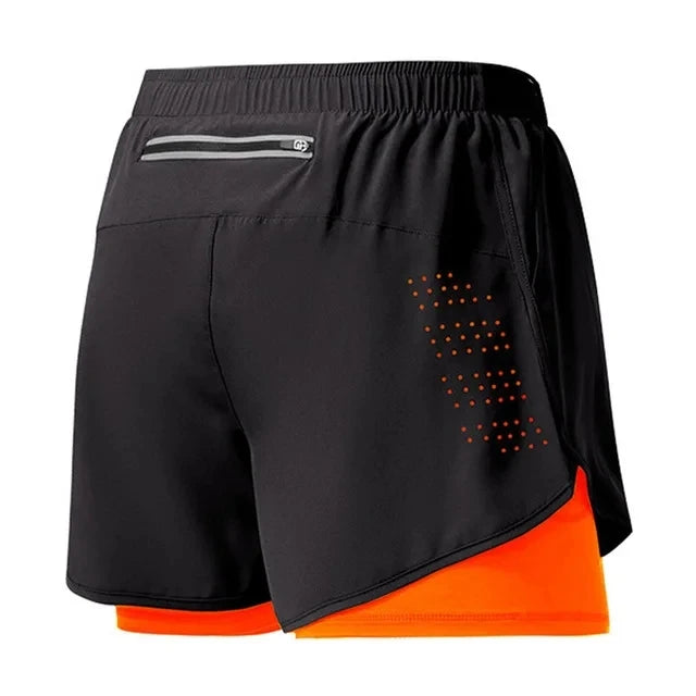 2024 Running Shorts Sportswear 2 in 1 Training Short Pant Summer Double-deck Beach Homme Jogging Clothing Gym Sport Shorts Men