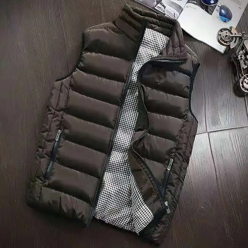 2024 High-end Cotton Vest Jacket Waistcoat, Men's Autumn and Winter Hot Selling Fashion Casual Comfortable Sleeveless Jacket.