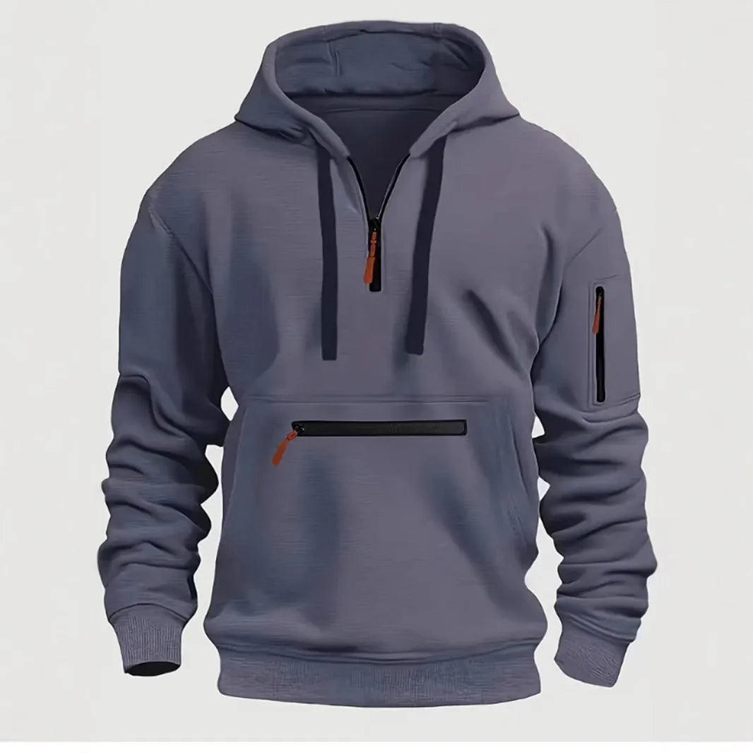 Men's new Hoodie hoodie arm zipper Long-sleeved Pullover trend Sports hoodie ins Fashion Skids