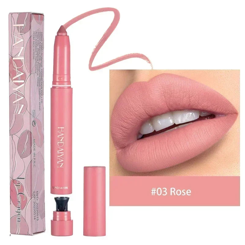 Nude Brown Lipliner Pen Waterproof Sexy Red Matte Contour Tint Lipstick Lasting Non-stick Cup Lipliner Pen Lips Makeup Cosmetic