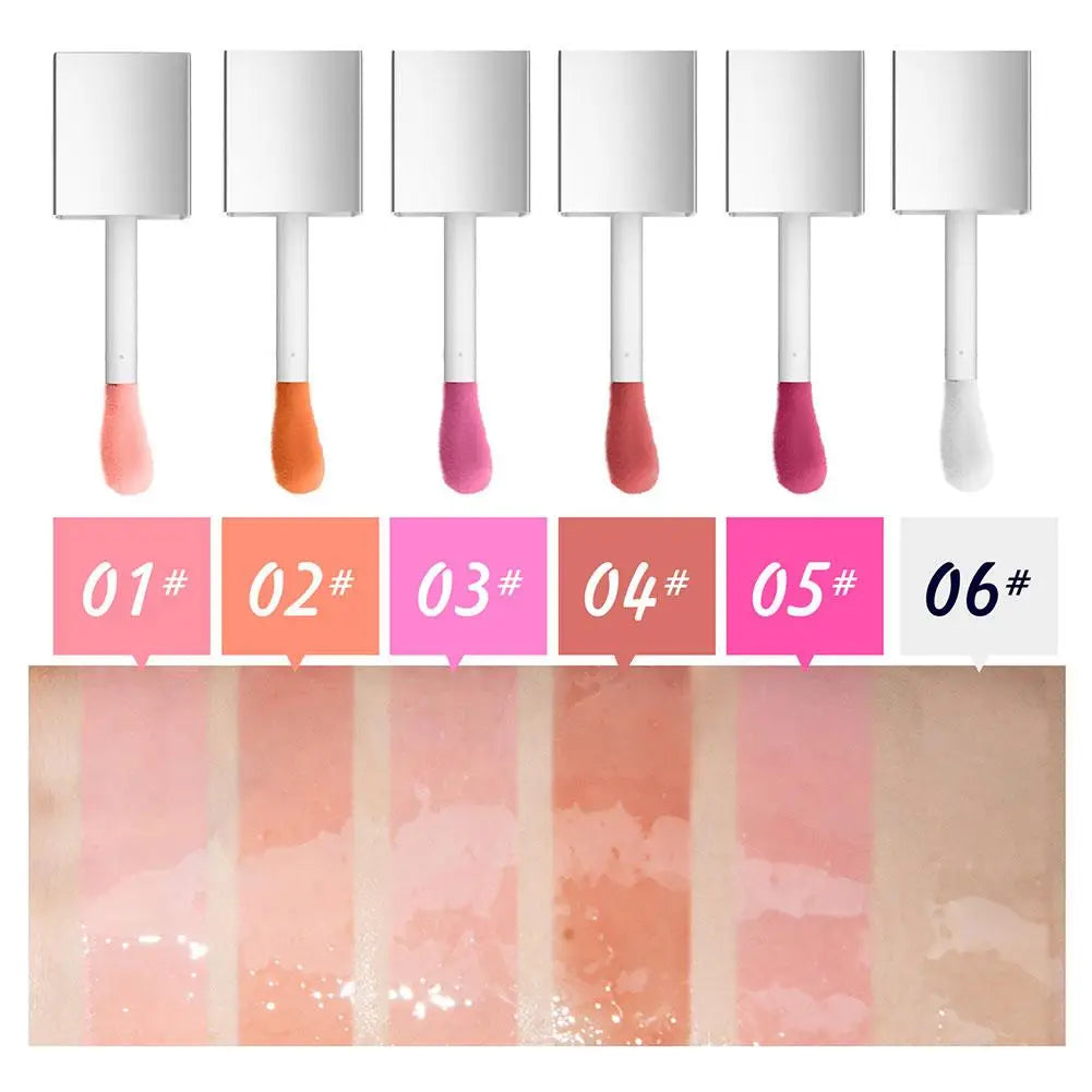 6 Colors Lip Gloss Moisturizing Lip Oil Lip Gloss NonSticky Gloss Glaze Sexy Korean Lip 1pcs Lipstick Fashion Makeup High-end