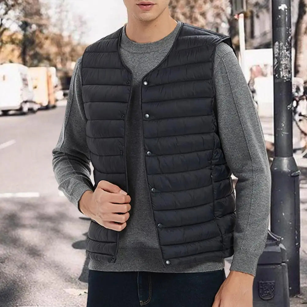 Ultra Light Thin Coat men Duck Down Sleeveless Jacket V Collar White Duck Down Women Vest