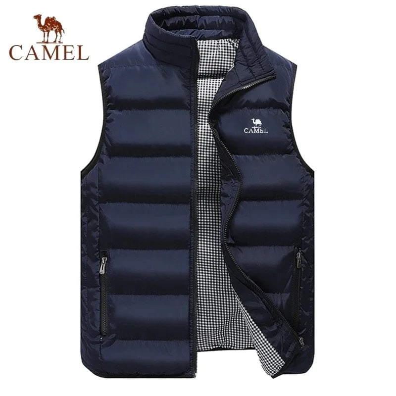 High End Embroidered CAMEL Cotton Vest Vest, Hot Selling Autumn and Winter Men's Fashion, Casual, Comfortable Sleeveless Coat