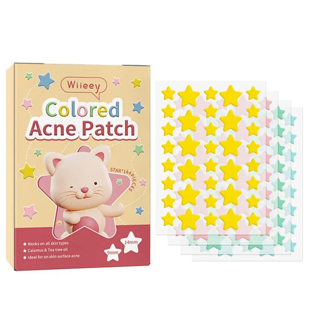 144Pcs/Set Star Pimple Patch Acne Colorful Invisible Acne Removal Skin Care Stickers Concealer Face Spot Beauty Makeup Tools