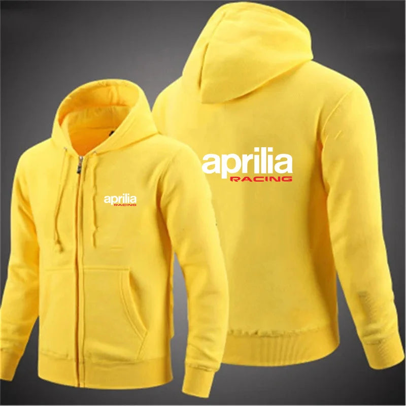 2024 Fashion Men's Hoodies Aprilia Racing Casual Hoodies Zip-up Autumn Coat Sweatshirts Tops Hoodie Male Clothing