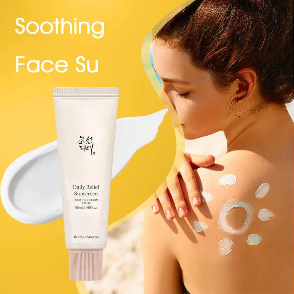 50ml Rice Sunscreen SPF50+ High Sun Protection Hydrating Moisturizing Skin Sun Lotion Oil Control For Sensitive Skin Care