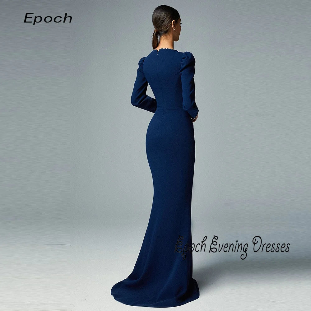 Epoch Crepe Evening Dress فساتين مناسبة رسمية Elegant Pearls Formal Mermaid Fashion Cocktail Party Prom Gown For Sexy Women