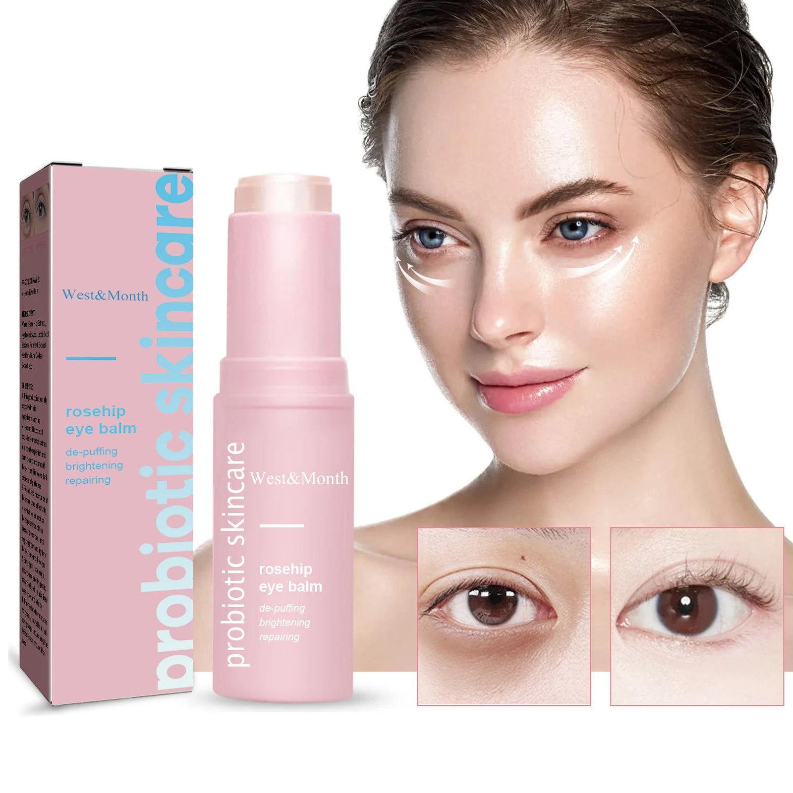 Hyaluronic Acid Anti-wrinkle Eye Cream Stick Anti Puffiness Fade Lines Bags Remove Eye Dark Circles Fine Eye Skin Care Cream