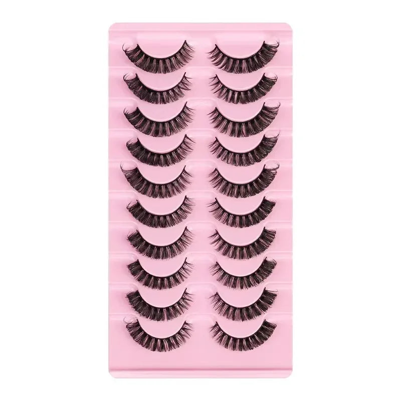 10Pairs 3D Mink Lashes russian strip lash Dramatic False Eyelashes Faux Cils Makeup Wholesale Fake Eyelash Extension