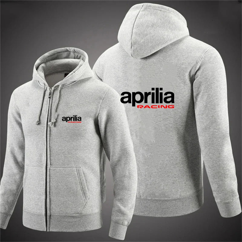 2024 Fashion Men's Hoodies Aprilia Racing Casual Hoodies Zip-up Autumn Coat Sweatshirts Tops Hoodie Male Clothing