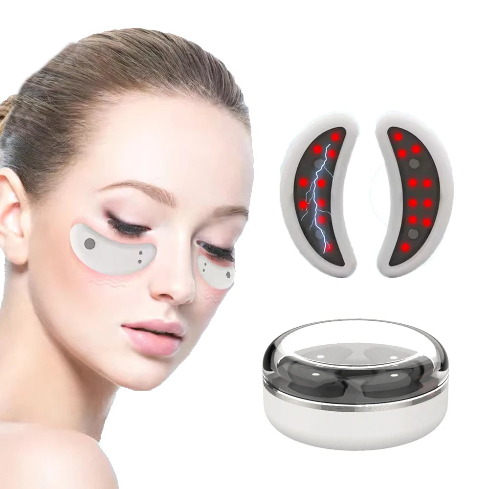 EMS Eye Massager Anti-Aging Dark Circles Remover Anti-Wrinkle Red Light Therapy Eye Mask Electric Eye Patch Beauty Device