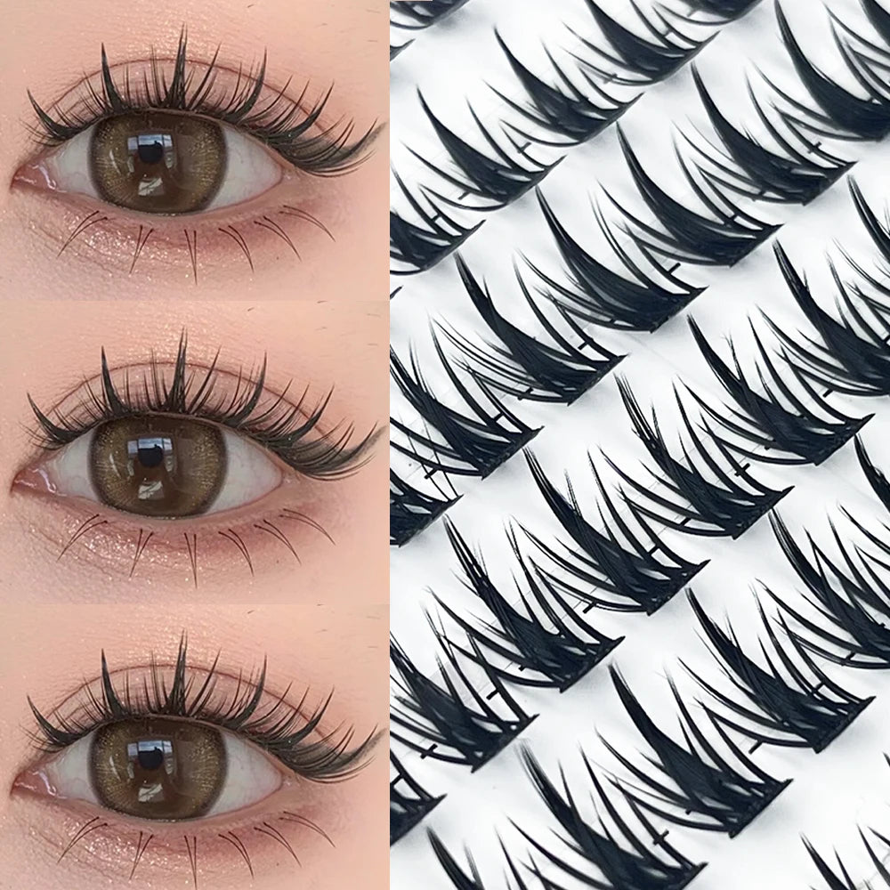 160 Bunches Eyelash Individual Eyelash Cluster Natural Eyelash Extension Russian Volume Makeup Tools Lashes Wholesale