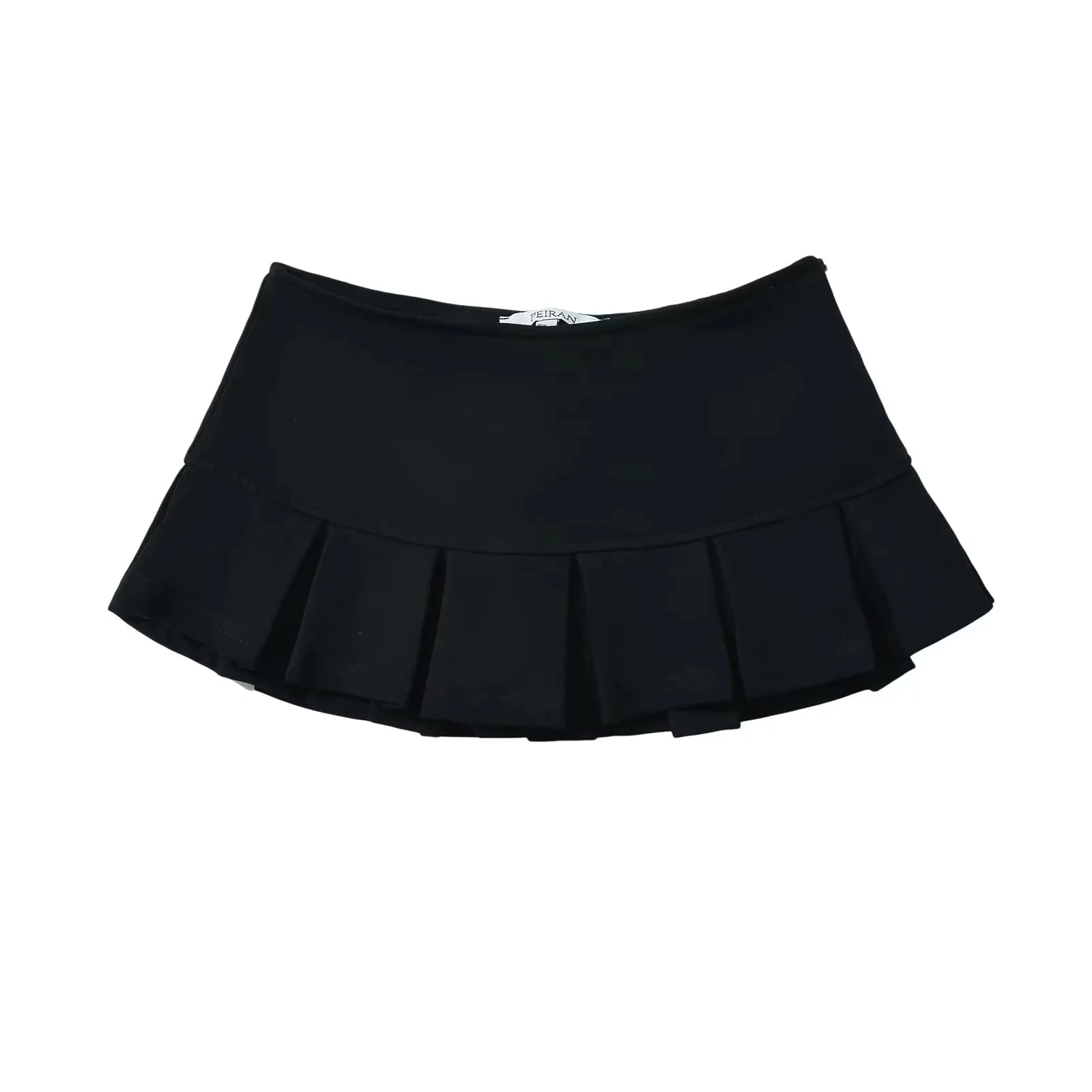 KEYANKETIAN New Women's Terry fabric Low waist Y2K Mini Skirt Wide pleat Decoration Light grey Flounce A Line Skort Hot sweet