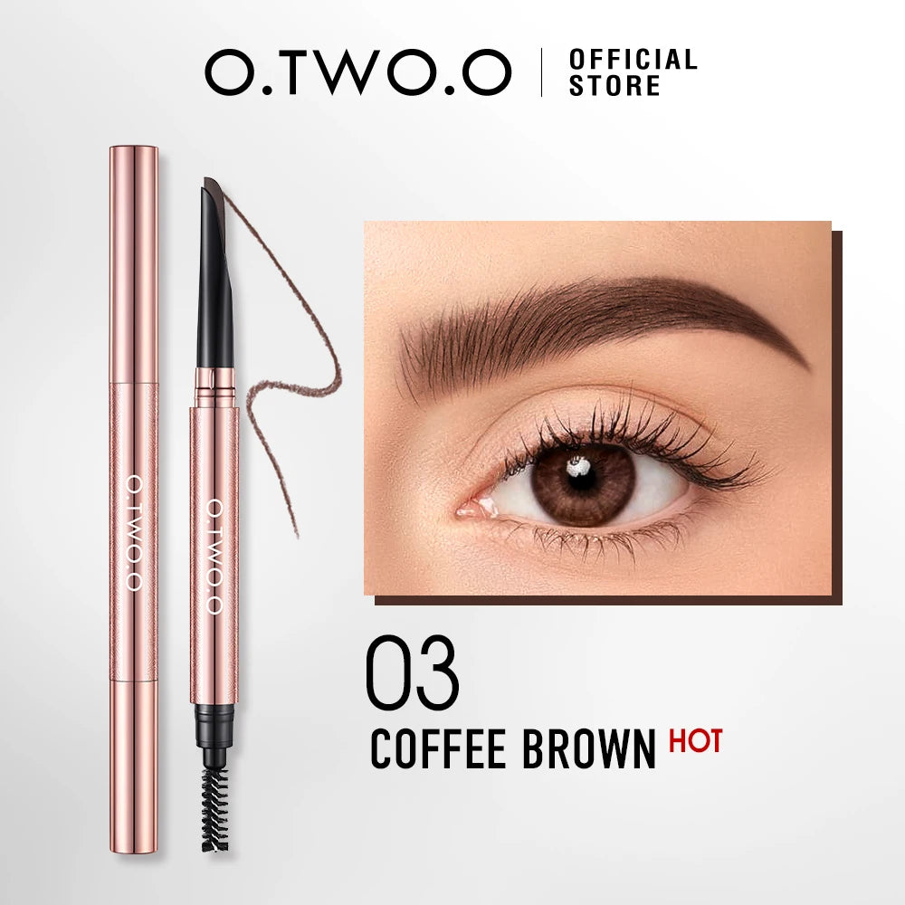 O.TWO.O Machete Eyebrow Pencil Waterproof Natural Long Lasting Smooth Fill Fluff Blendable High Pigment Brow Pencil Eye Makeup