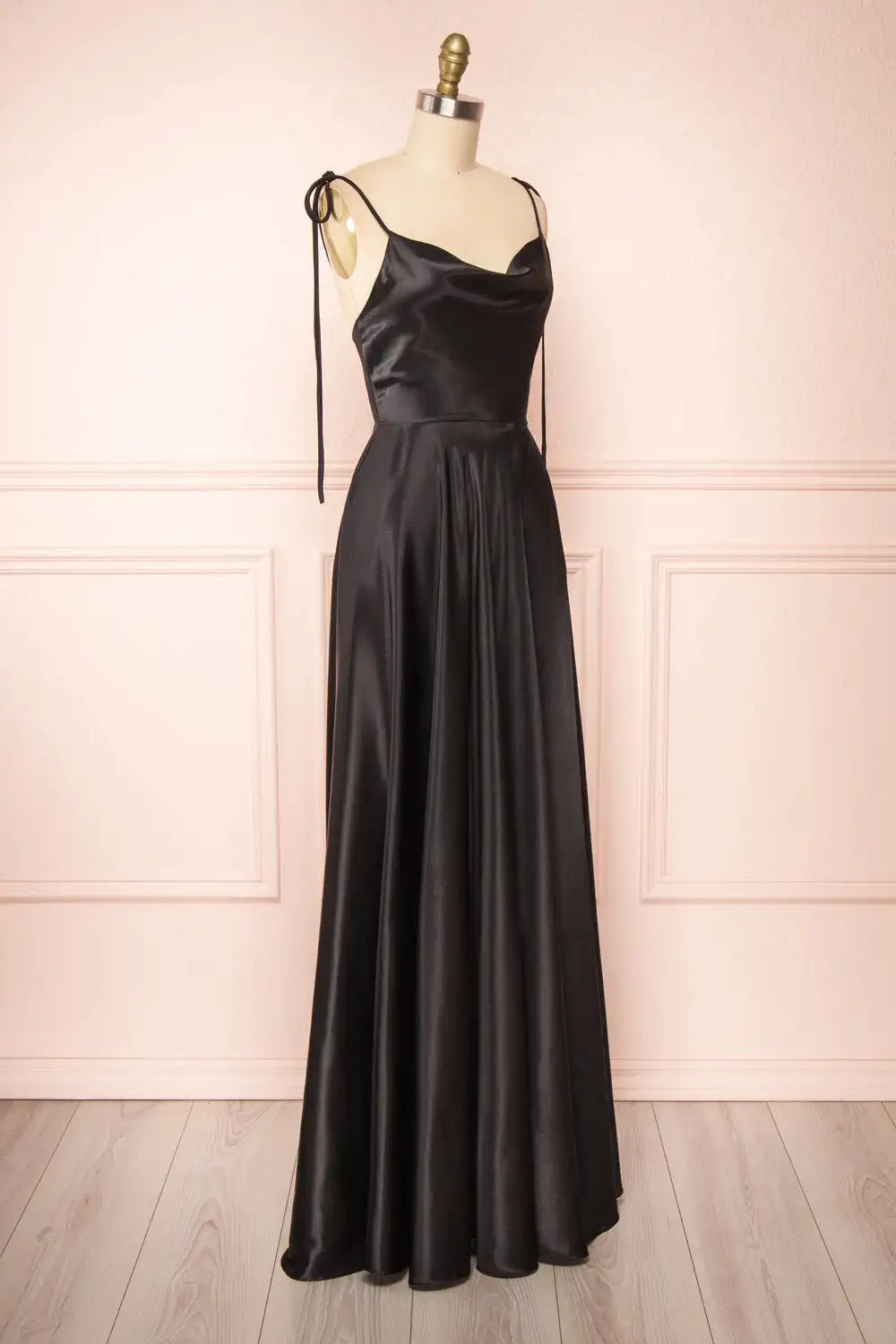 Women Black Prom Dress Long 2024 Luxury Spaghetti Strap Sexy High Slit A Line Backless Zipper Cocktail Party Gown Vestidos Gala