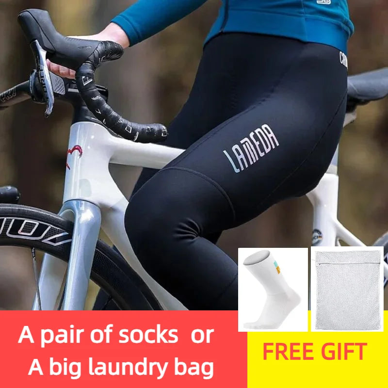 Lameda Winter Bike Pants for Women Thermal Fleece Trousers Bike Pants Women Winter Cycling Bib Long Trousers Windproof Bike Pant