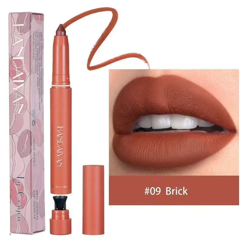 Nude Brown Lipliner Pen Waterproof Sexy Red Matte Contour Tint Lipstick Lasting Non-stick Cup Lipliner Pen Lips Makeup Cosmetic