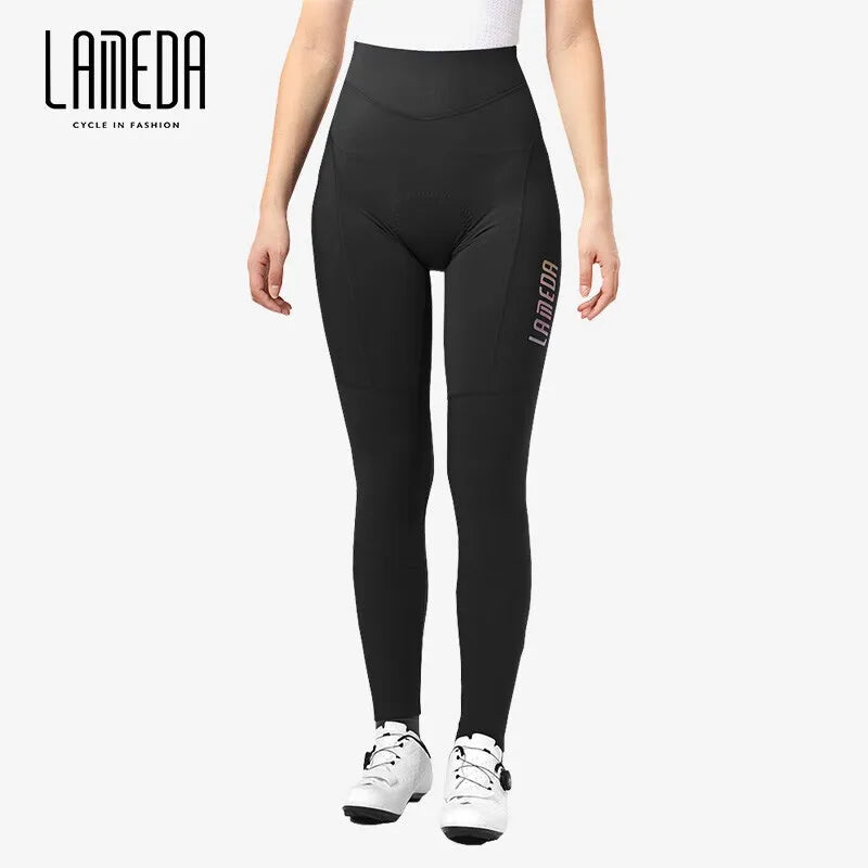 Lameda Winter Bike Pants for Women Thermal Fleece Trousers Bike Pants Women Winter Cycling Bib Long Trousers Windproof Bike Pant