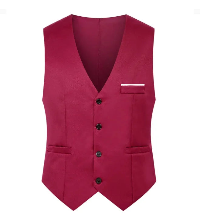 M-5XL Men's Suit Vest Summer Slim Fit Waist Solid Tank Top Business Leisure Party Bar Banquet Dress