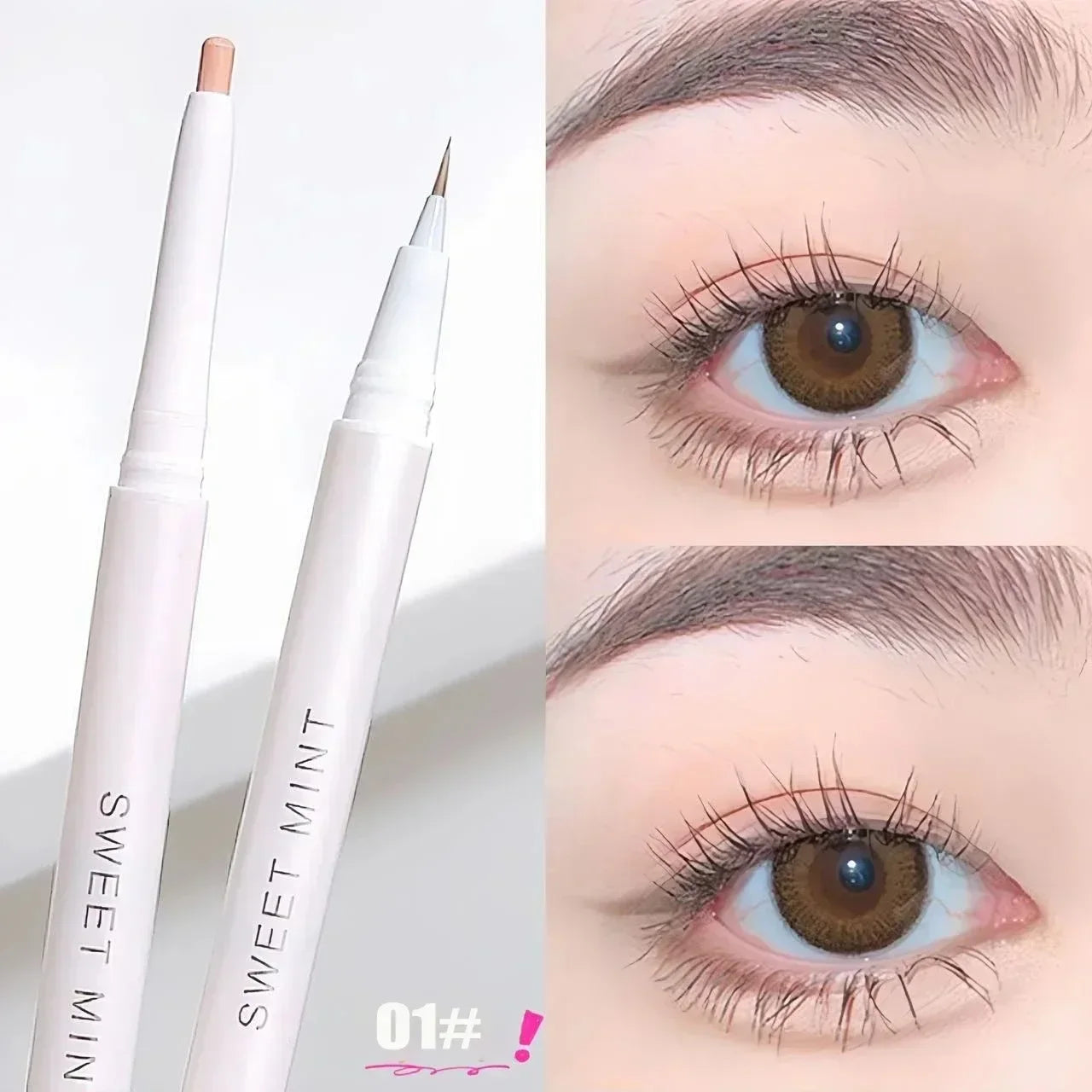 Double-end Eyeliner Lying Silkworm Pen 2-in-1 Quick Dry Eye Liner Pencil Matte Glitter Brown Highlighter Stick Makeup Cosmetics