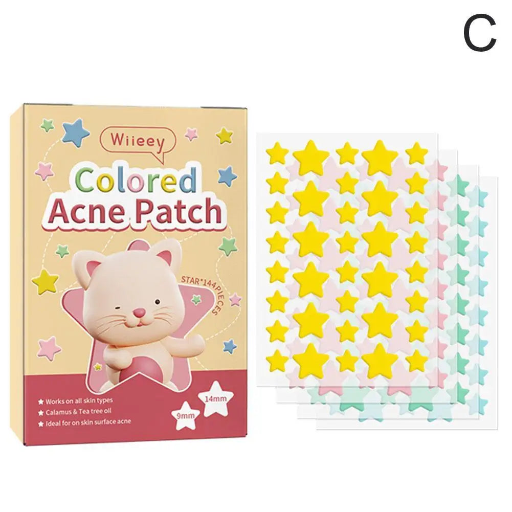 144Pcs/Set Star Pimple Patch Acne Colorful Invisible Acne Removal Skin Care Stickers Concealer Face Spot Beauty Makeup Tools