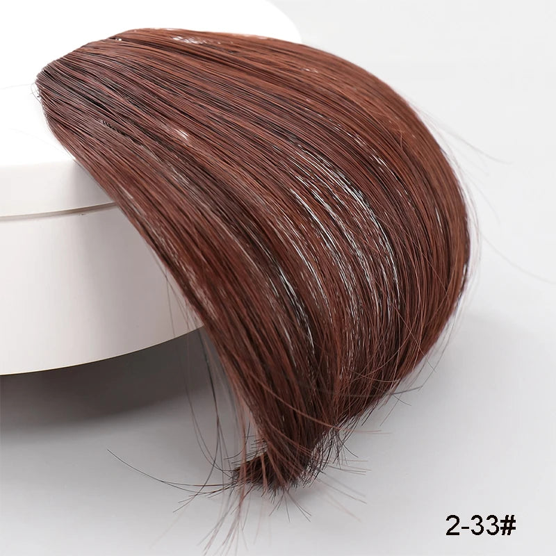 MANWEI Synthetic Wig Air bangs Women Natural Short Brown Blond Black Fake Hair Fringe Extension