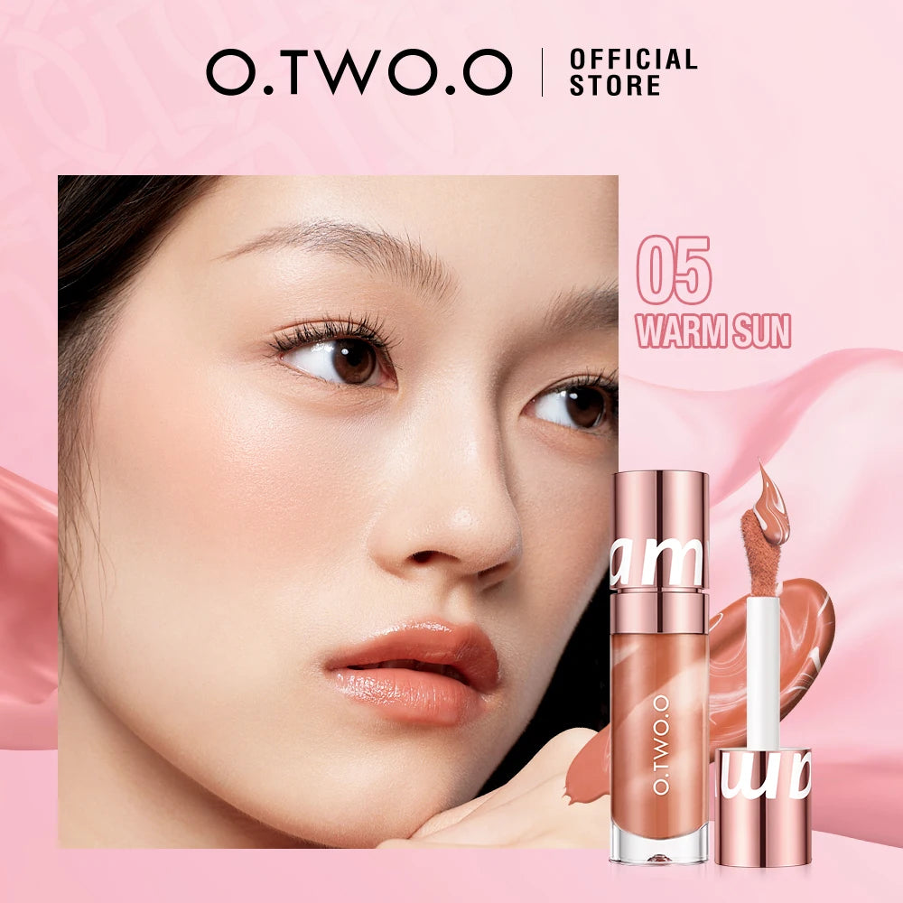 O.TWO.O Liquid Blush Face Blusher Moisturizing Long Lasting Natural Silky Weightless Matte High Pigment Matte Blush Face Makeup