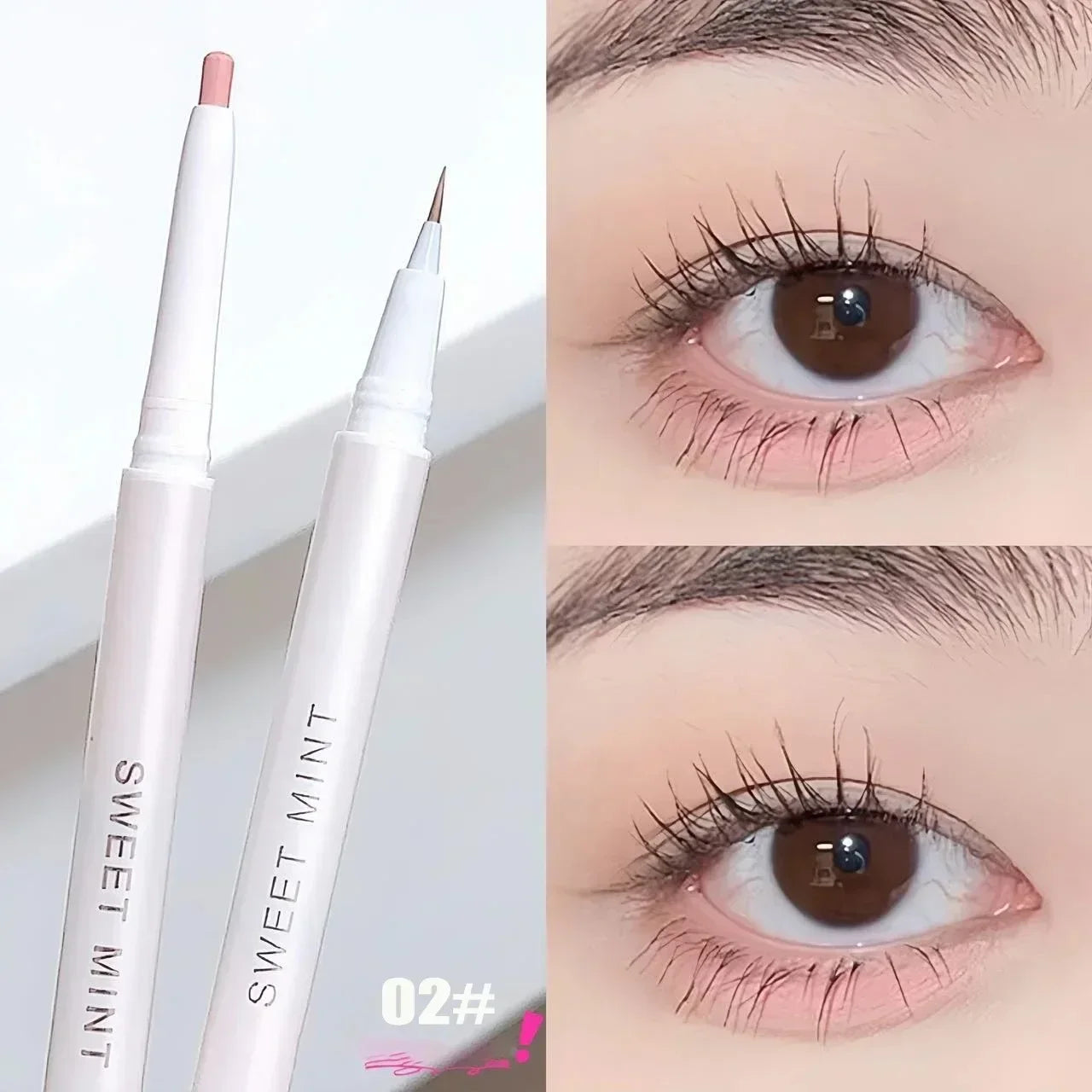 Double-end Eyeliner Lying Silkworm Pen 2-in-1 Quick Dry Eye Liner Pencil Matte Glitter Brown Highlighter Stick Makeup Cosmetics