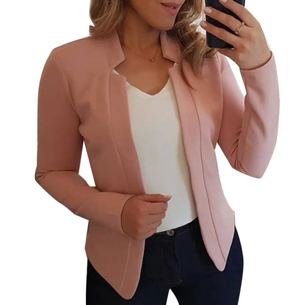 Trendy Women Blazer Slim Fit Business Outwear Plus Size Spring Coat  OL Style Lady Blazer for Work Mujer 2022 Fashion Ins